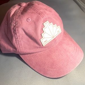 ADAMS upscale fashionable headwear light pink distressed look cute hat